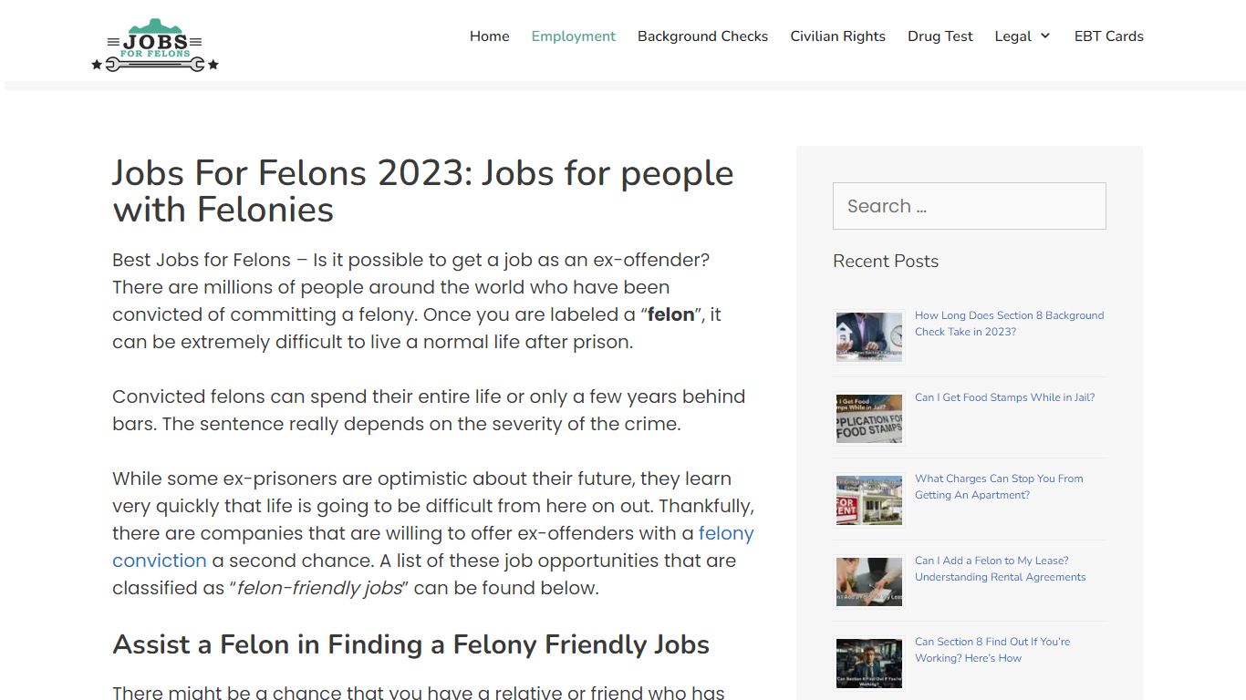 Jobs For Felons 2023: 990+ Companies that Hire Felons